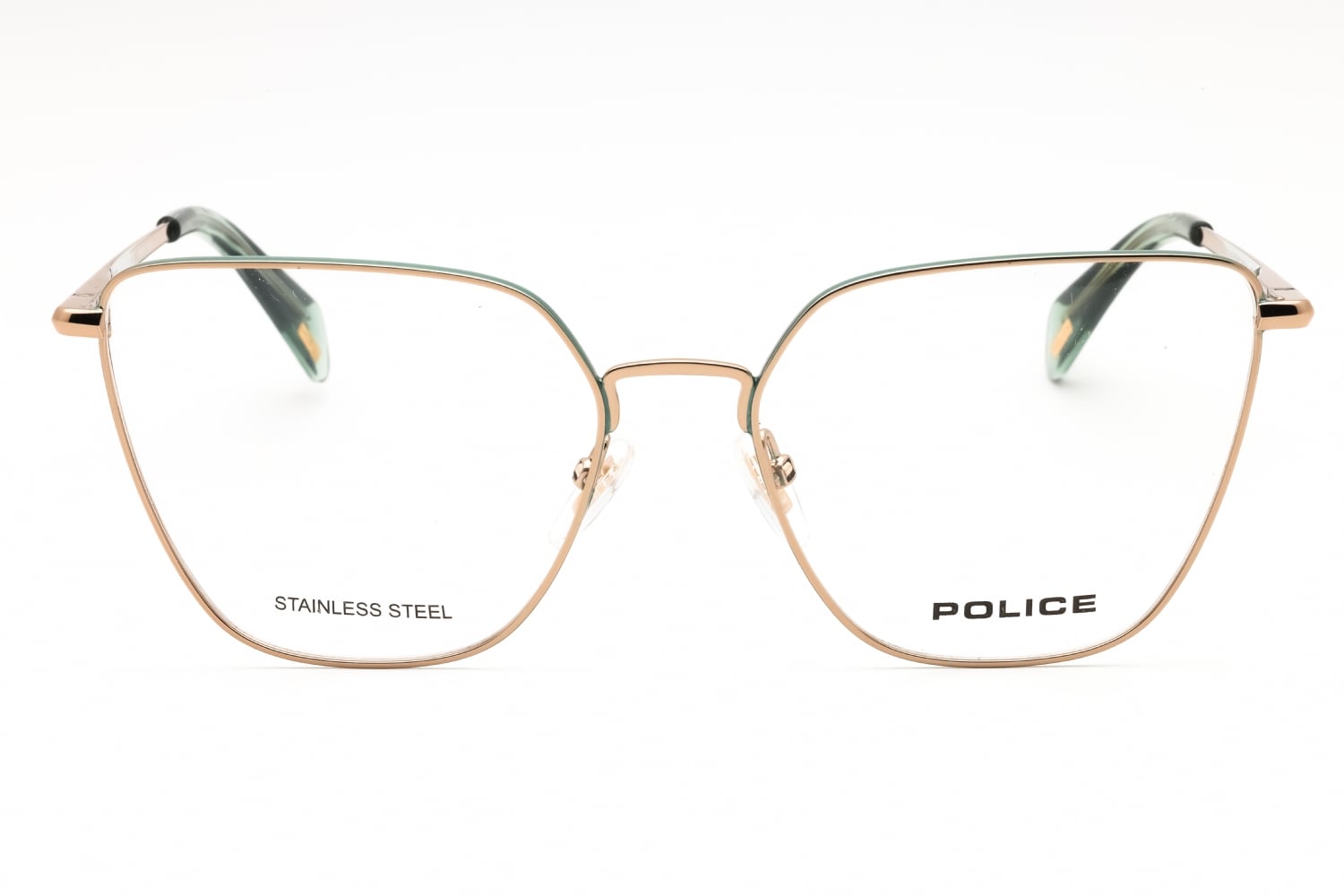 Police VPLL30M - Shiny Copper Gold With Coloured Parts, Metal, Cat Eye frame
