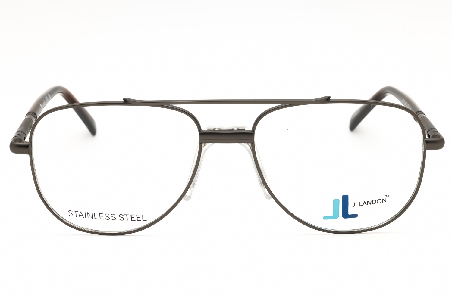 J. Landon JL1010 - Matte Dark Nickeltin, Metal, Aviator frame