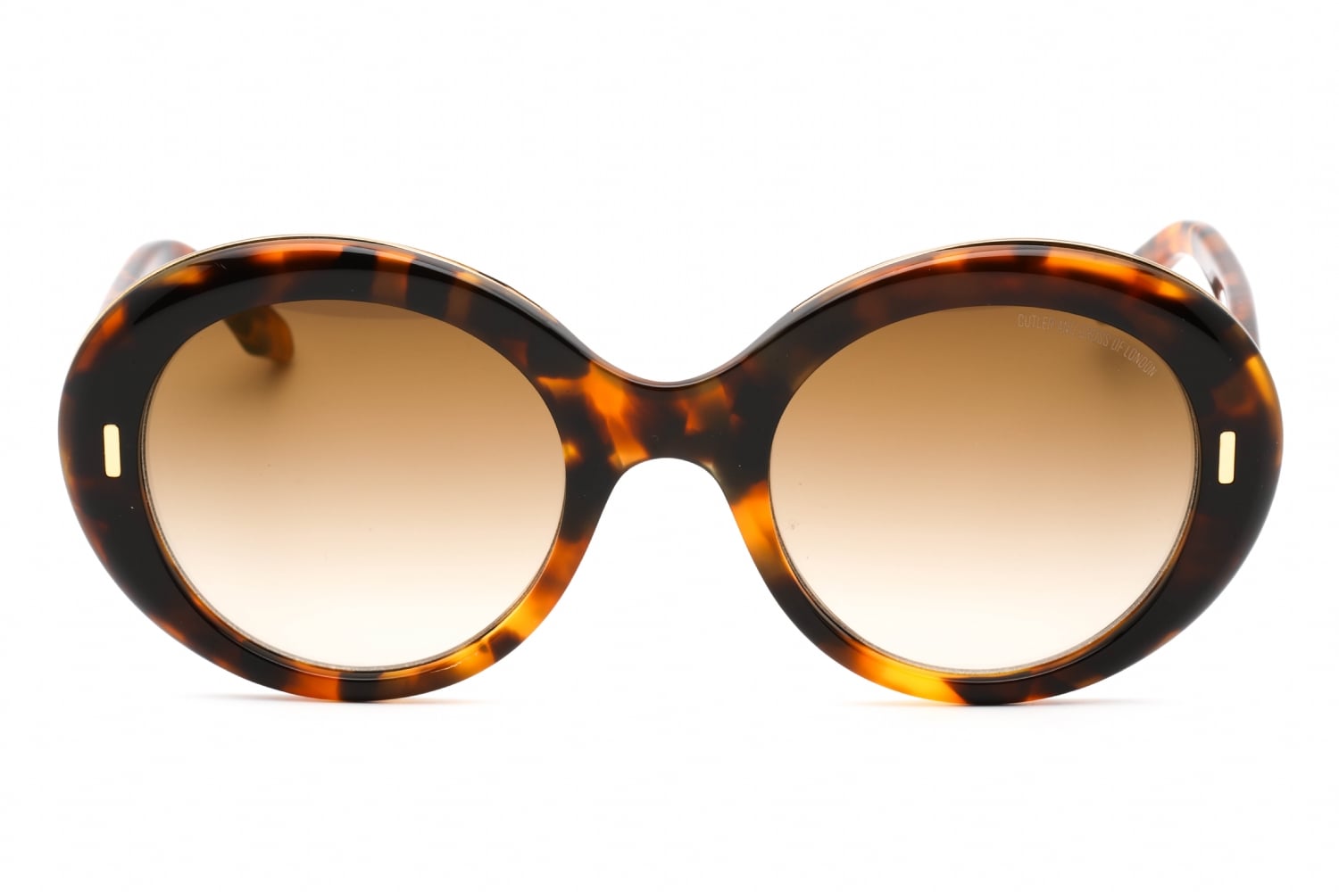 Cutler and Gross CG1327S - Yellow/tortoiseshell, Plastic, Oval frame