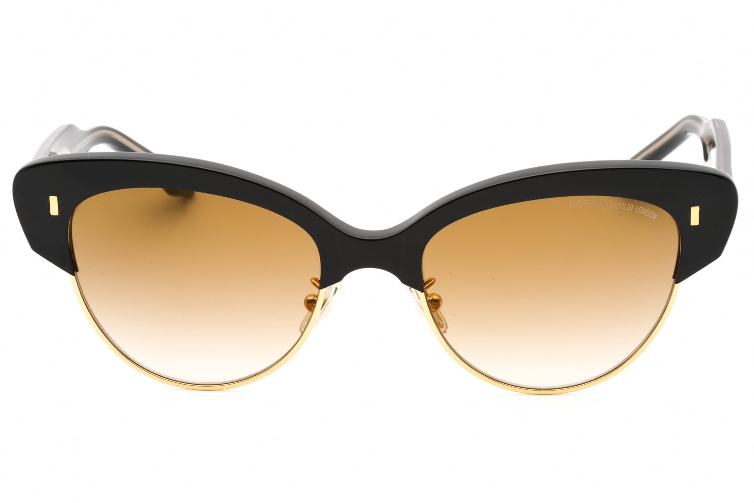Cutler and Gross CG1351S - Black ON Crystal, Mixed Materials, Cat Eye frame