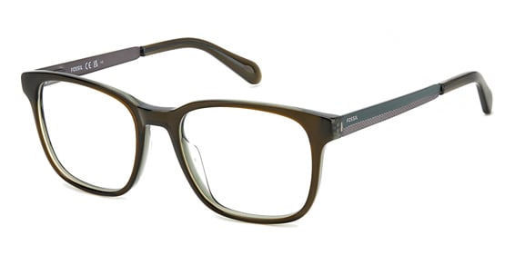 Fossil FOS 7179/G - Grey Brown, Acetate, Rectangle frame
