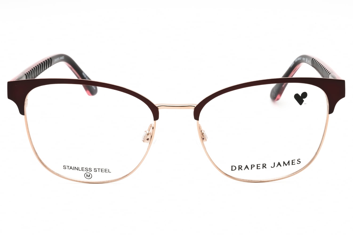 Draper James DJ5045 - Merlot, Metal, Rectangle frame