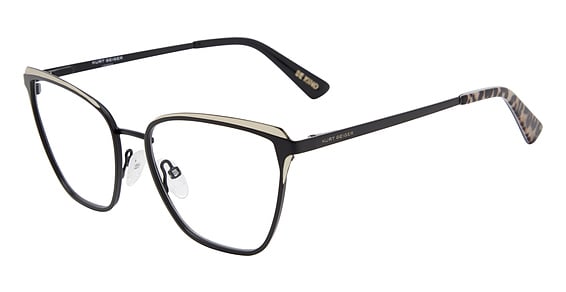 KURT GEIGER Kgl5005/G - Matte Black, Stainless Steel, Cat Eye frame