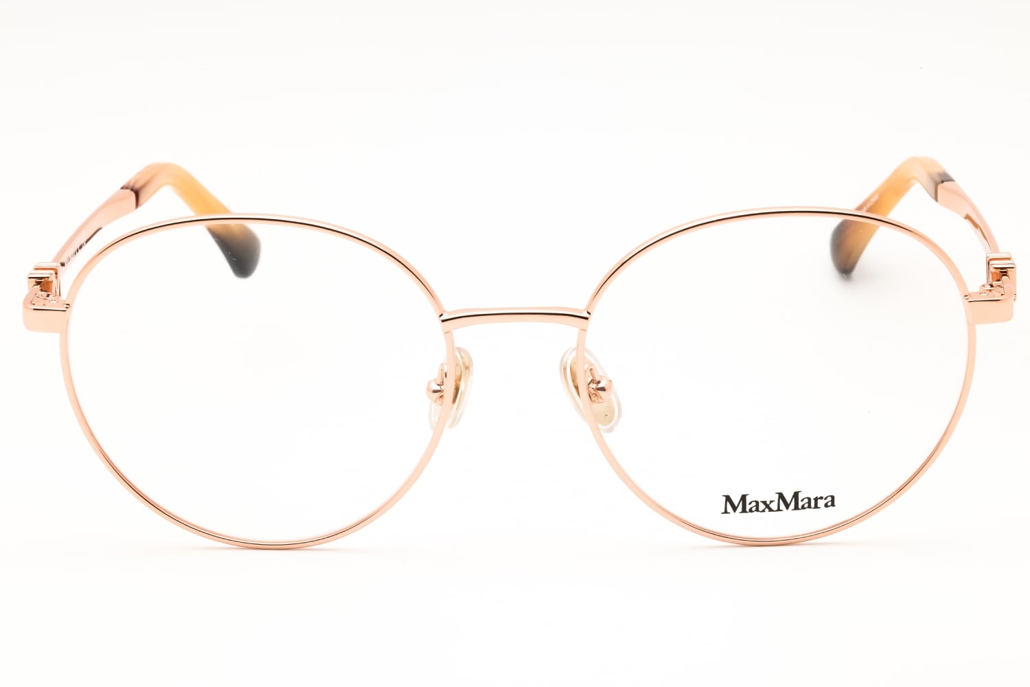 Max Mara MM5081 - Pink Gold, Metal, Round frame