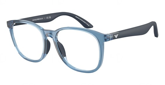 EMPORIO ARMANI KIDS EK3004 - Shiny Transparent Blue, Acetate, Oval frame