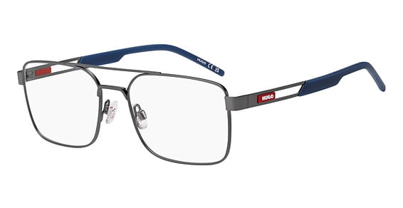 HUGO HG 1388/US - Matte Dark Ruthenium, Stainless Steel, Aviator frame