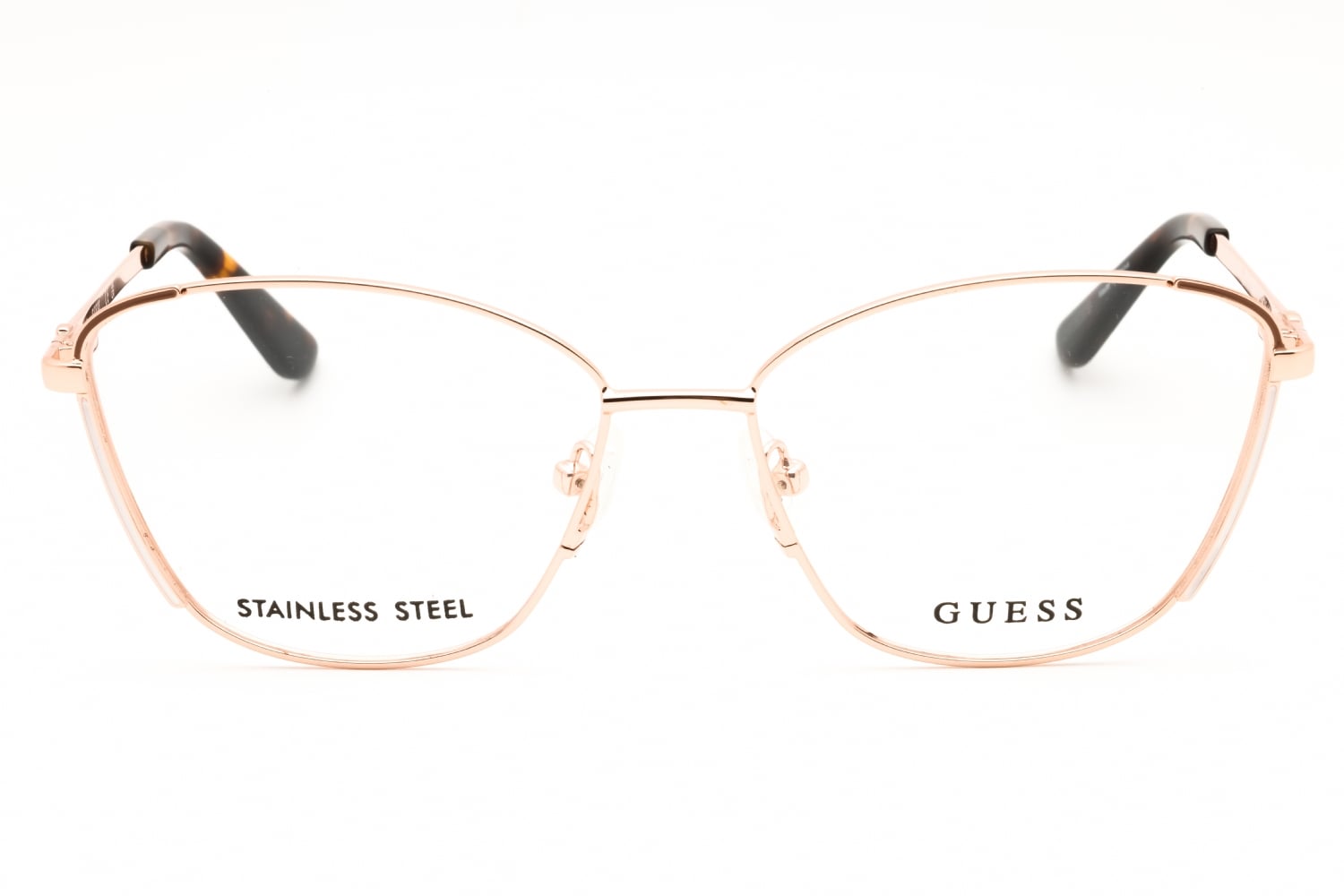 Guess GU50224 - Shiny Rose Gold, Metal, Cat Eye frame