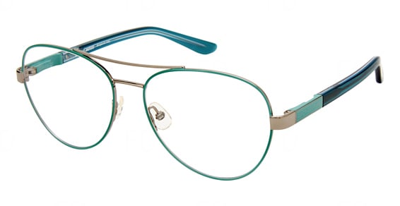 Juicy Couture JU 324 - Green, Stainless Steel, Aviator frame