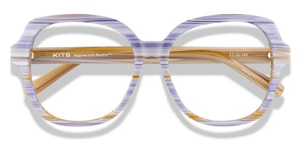 KITS Sunday Lift-off™ SE - Blue Stripe, Acetate, Rectangle frame