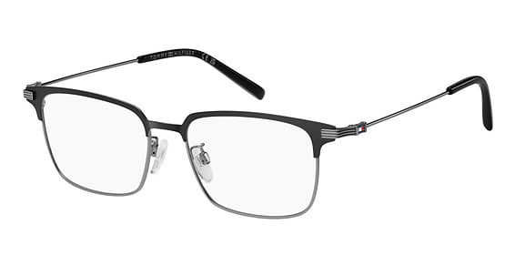 Tommy Hilfiger TH 2235/F - Matte Black Ruthenium, Stainless Steel, Rectangle frame