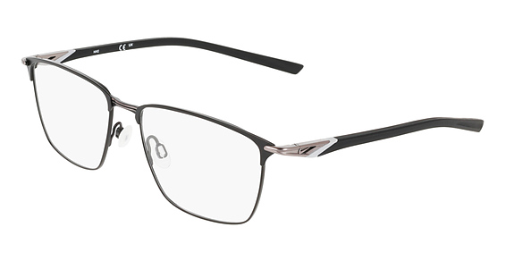 Nike NIKE 6066 N - Matte Black, Metal, Rectangle frame