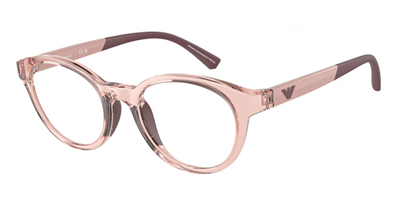 EMPORIO ARMANI KIDS EK3205 - Shiny Transparent Pink, Acetate, Oval frame