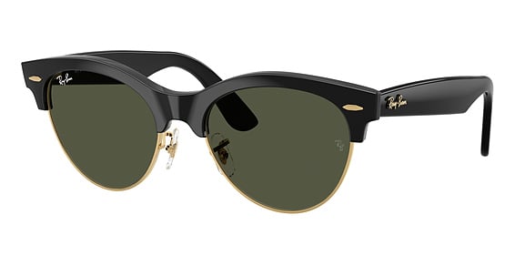Ray-Ban RB2341 CLUBMASTER WAY - Black On Gold, Acetate, Round frame