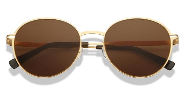 KITS Mirage Sun - Matte Gold, Metal, Round frame