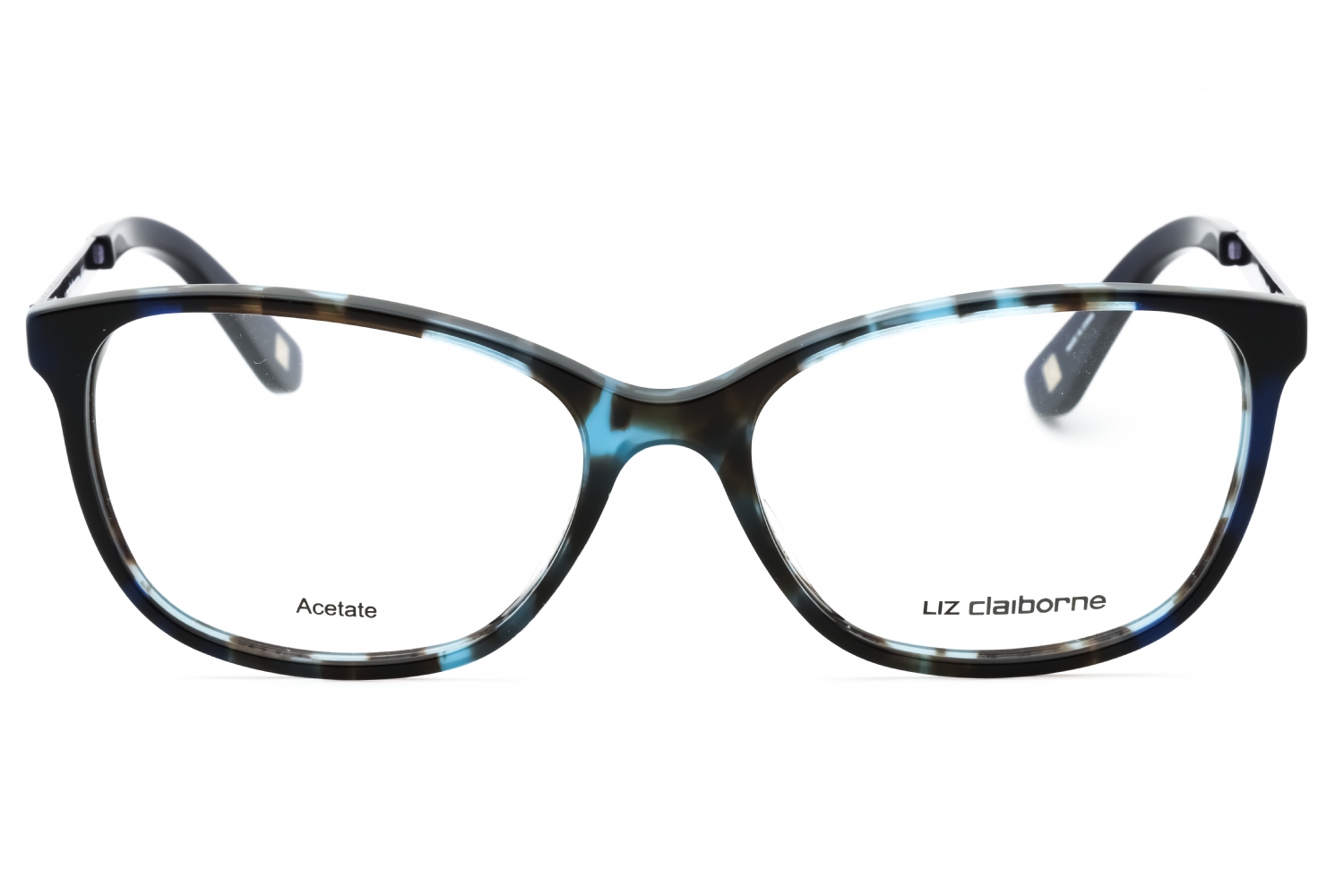 Liz Claiborne L 647 - Havana Blue, Plastic, Rectangle frame