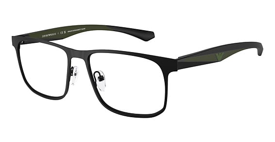 Emporio Armani EA1163 - Matte Black, Metal, Rectangle frame