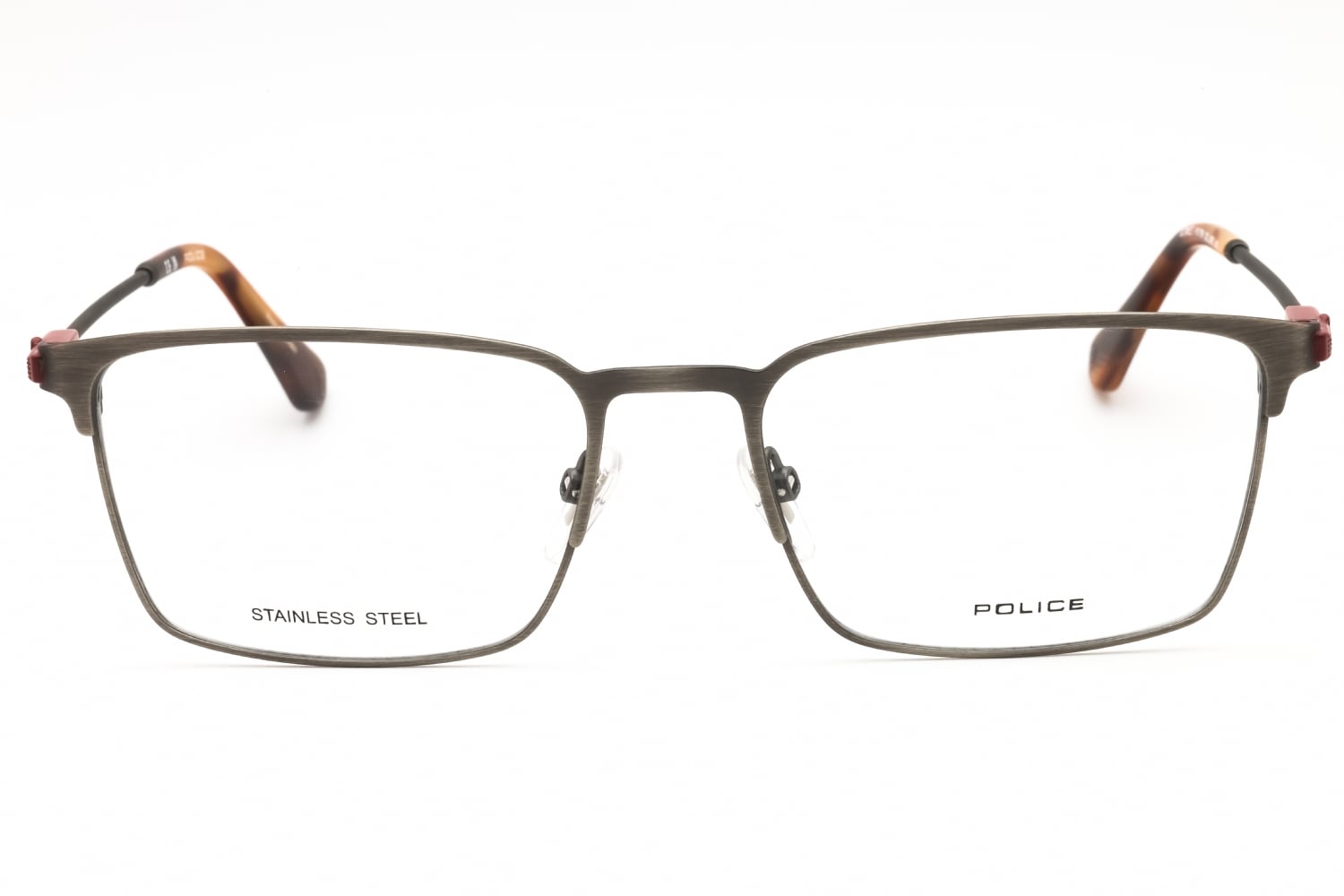 Police VPLF78N - Shiny Light RED, Metal, Rectangle frame