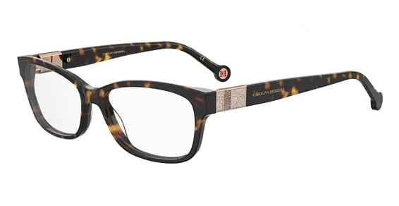 Carolina Herrera HER 0174 - Havana Gold, Acetate, Rectangle frame