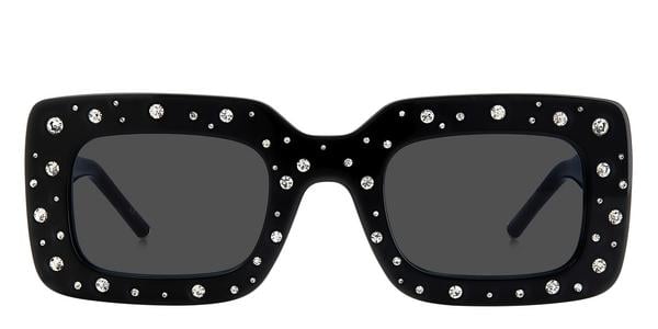 Carolina Herrera HER 0131/S - Black, Plastic, Rectangle frame
