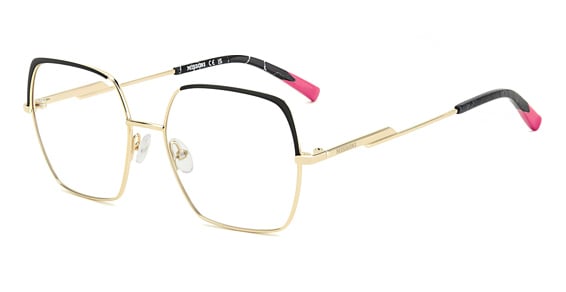 Missoni MIS 0180 - Gold Black, Stainless Steel, Rectangle frame