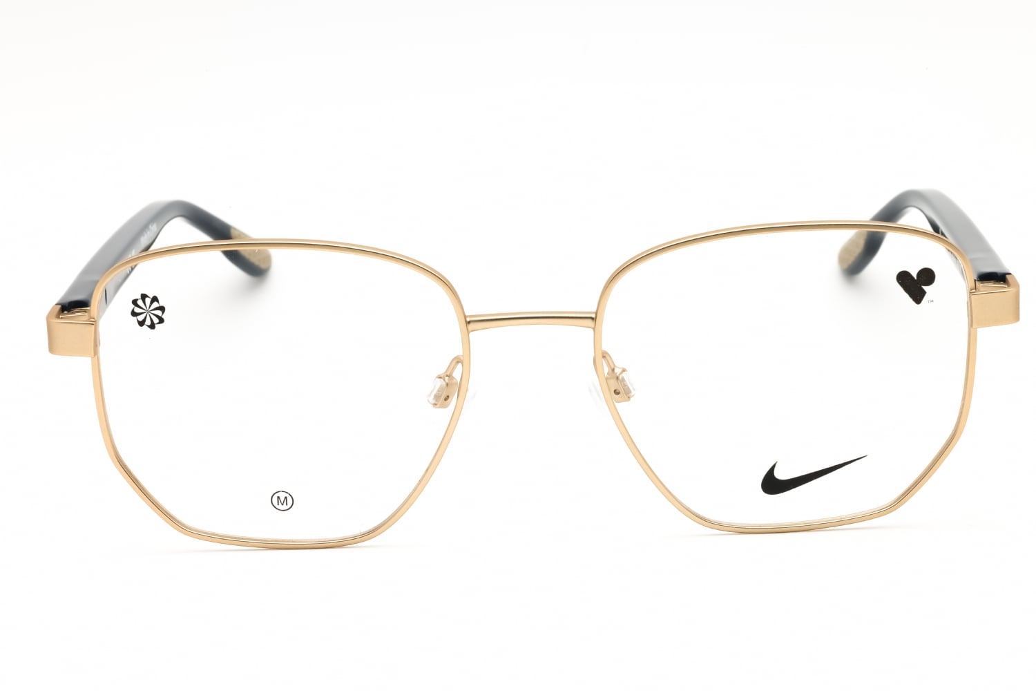 Nike NIKE 8400 - Satin Gold/armory Navy, Metal, Oval frame