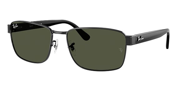 Ray-Ban RB3750 - Black, Metal, Rectangle frame