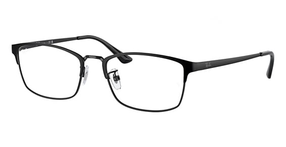 Ray-Ban RX8772D - Matte Black On Black, Titanium, Rectangle frame