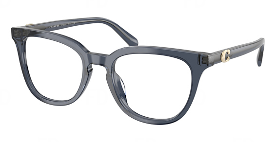 COACH HC6305U - Transparent Denim Blue, Plastic, Mixed Shapes frame