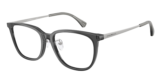 Emporio Armani EA3284D - Shiny Transparent Grey, Plastic, Oval frame