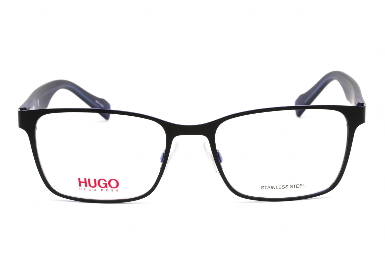 HUGO HG 0183 - Black Blue, Mixed Materials, Rectangle frame