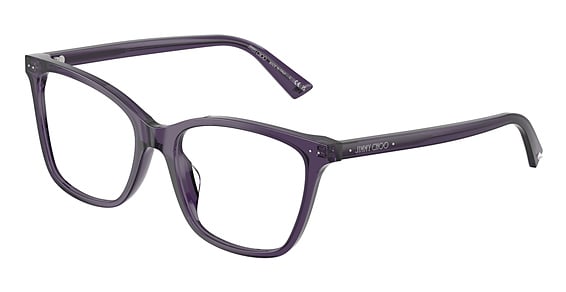 Jimmy Choo JC3048U - Transparent Prune, Plastic, Cat Eye frame