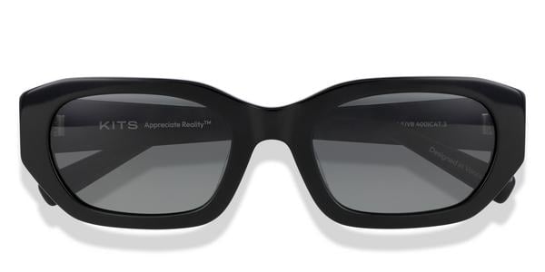 KITS Sparrow Sun - Black, Acetate, Rectangle frame