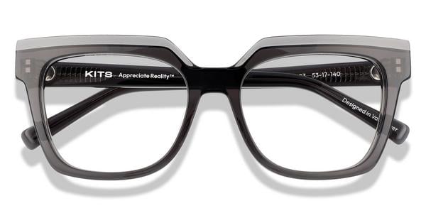 KITS Kira - Transparent Grey, Acetate, D Frame frame