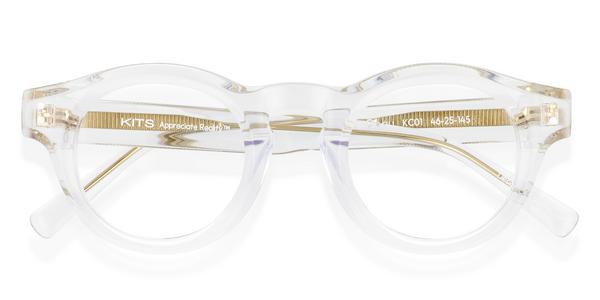 KITS Beau - Clear /  Gold, Acetate, Round frame