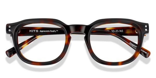 KITS Flux - Havana / Silver, Acetate, Rectangle frame