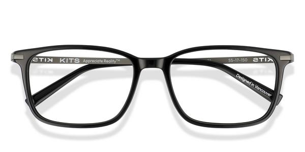 KITS Clyde - Black, Acetate, Rectangle frame