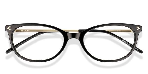 KITS Kelsey - Black, Acetate, Cat Eye frame