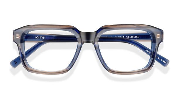 KITS Aven - Brown / Blue, Acetate, Rectangle frame