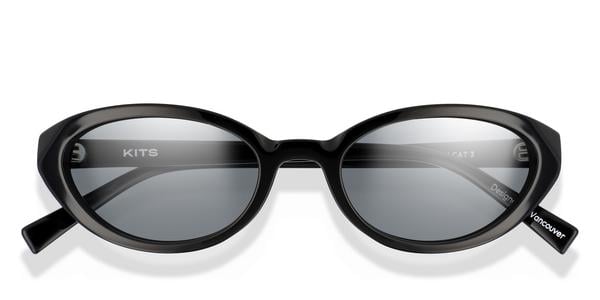 KITS Tallow S Sun - Black, Acetate, Cat Eye frame