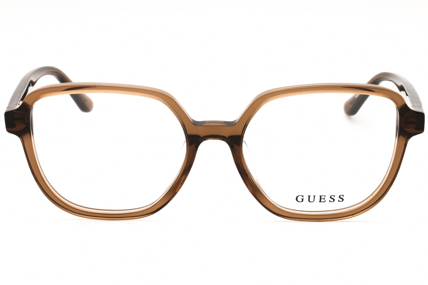 Guess GU50154-D - Shiny Dark Brown, Acetate, Rectangle frame