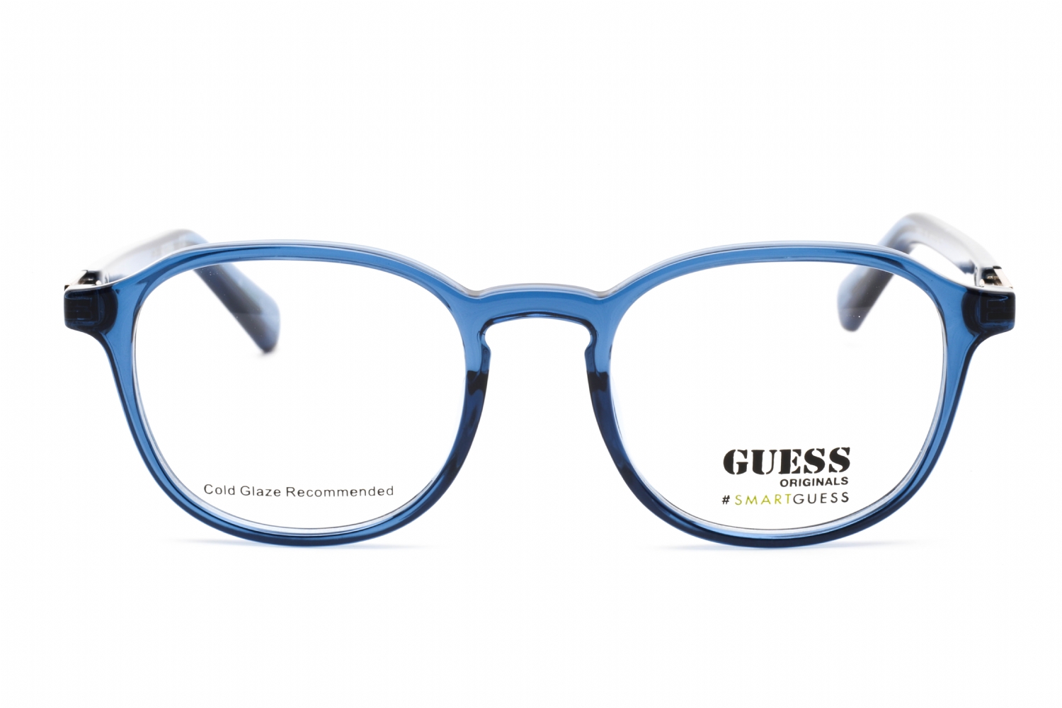 Guess GU8251 - Shiny Blue, Acetate, Round frame