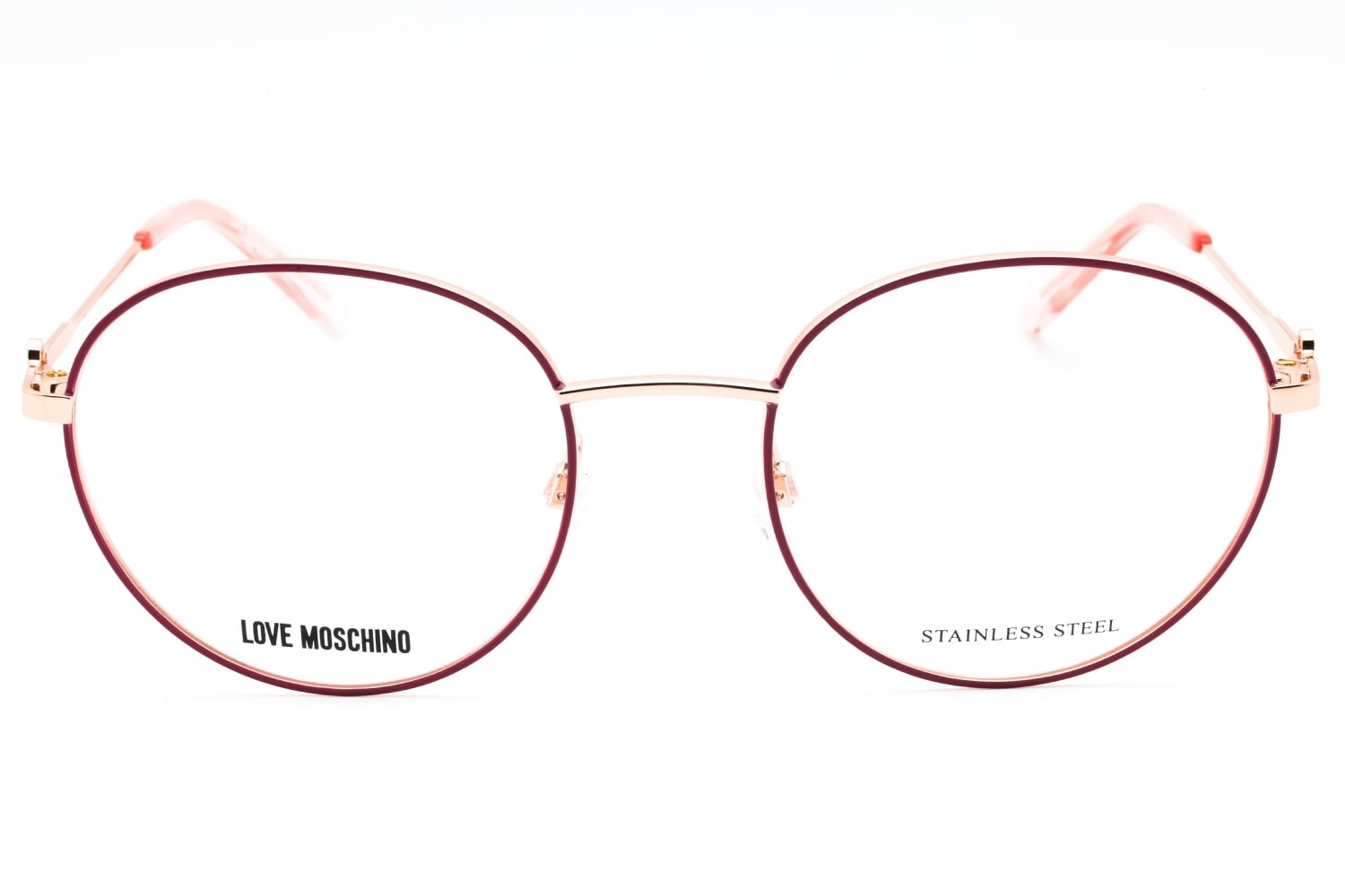 Moschino MOL613 - Pink Gold, Metal, Round frame
