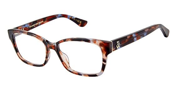 Stuart Weitzman WZN 1001 - Brown Blue Havana, Acetate, Rectangle frame