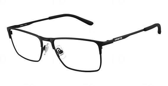 Arnette AN6155 - Matte Black, Metal, Rectangle frame