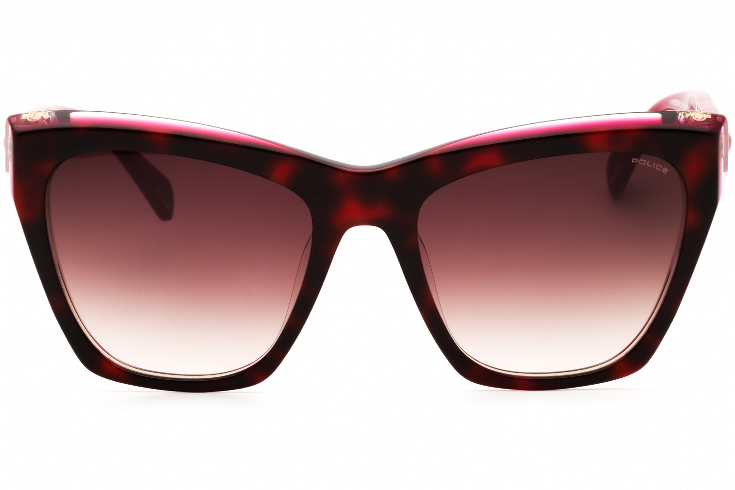 Police SPLL36 - Havana With Fuchsia Parts, Acetate, Cat Eye frame