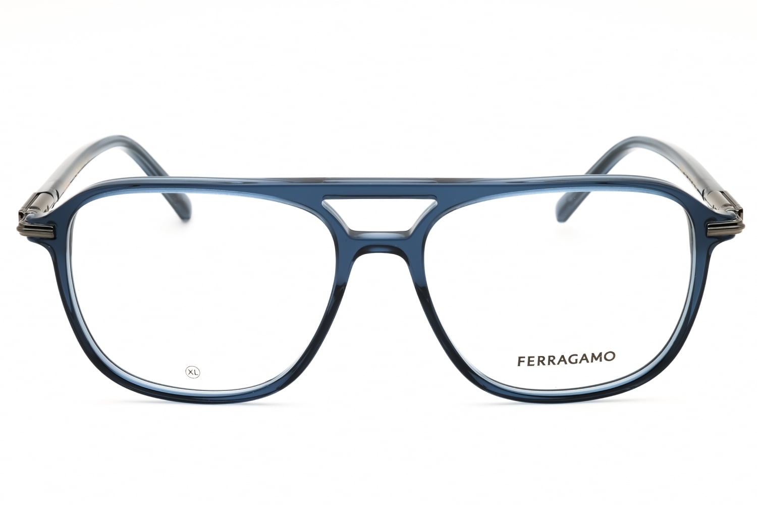 Salvatore Ferragamo SF3006 - Transparent Blue, Acetate, Oval frame