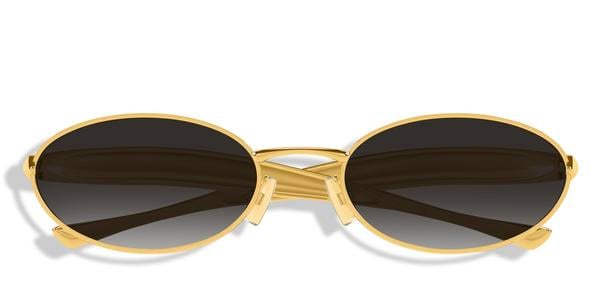 Bottega Veneta BV1386S - Gold, Metal, Round frame
