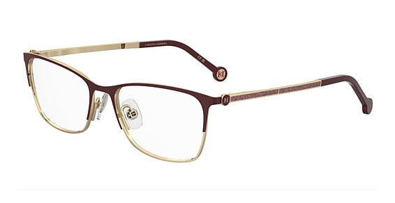 Carolina Herrera HER 0357 - Gold Red, Stainless Steel, Rectangle frame
