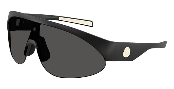Moncler ME8019U MYRR - Rubber Black, Acetate, Wrap-Around frame