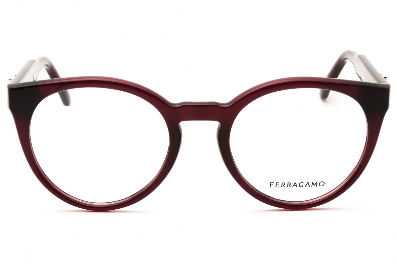 Salvatore Ferragamo SF3032E - Transparent Burgundy, Acetate, Round frame